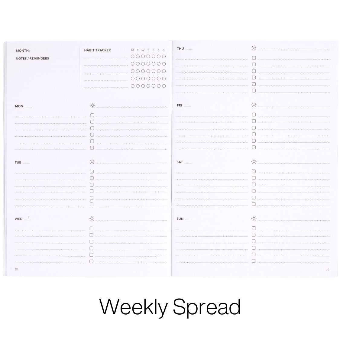 curation 90 day planner weekly
