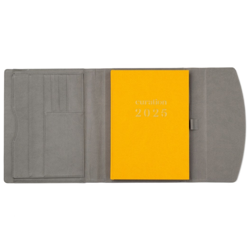 Compendium Large Retro Grey with Curation 2025 Planner large inside