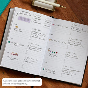 Original Diary Planner Weekly Spread with Curation Stickers