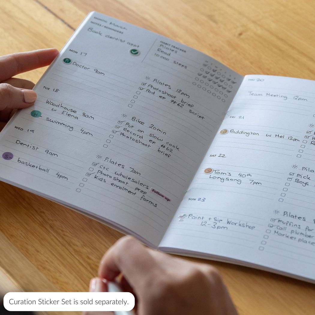 Curation 90-Day Undated Planner (Weekly) - Saint Belford AU